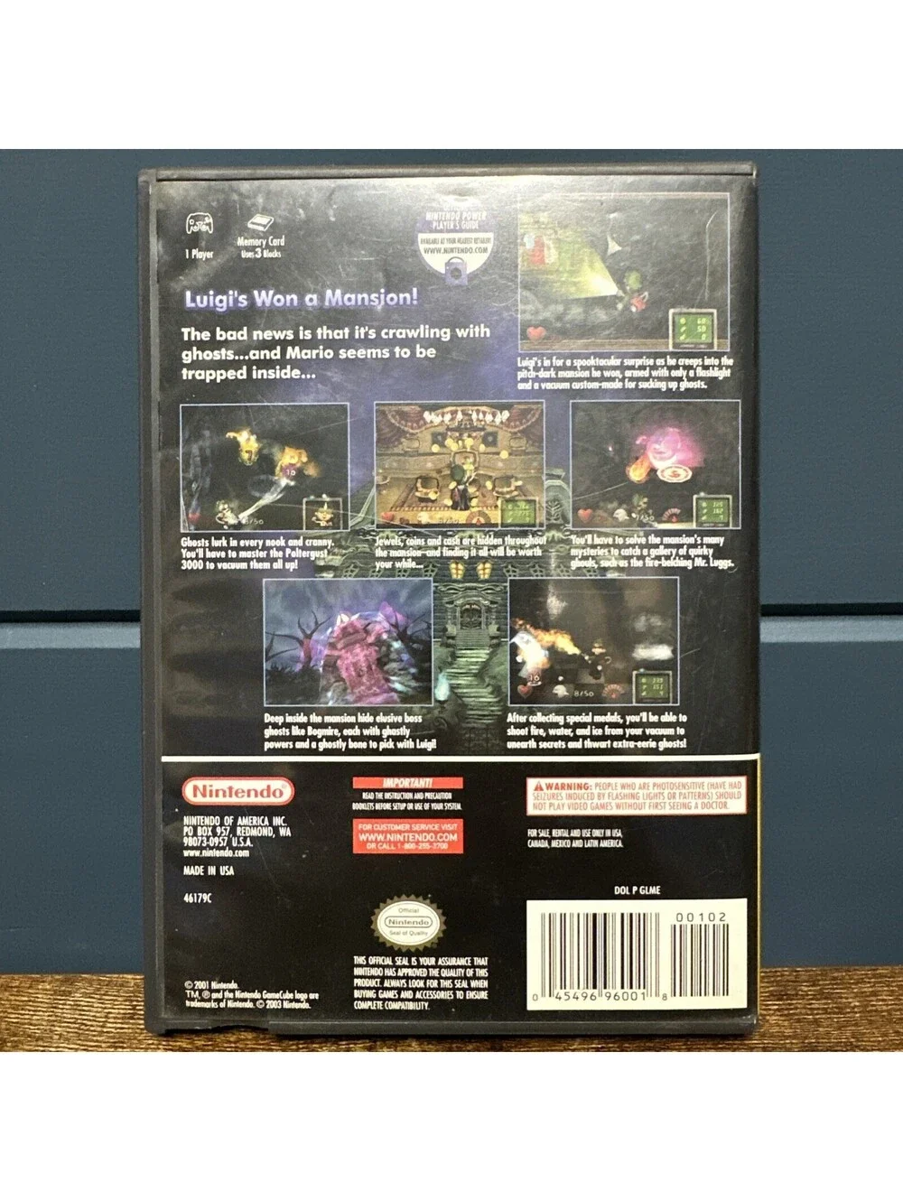 Luigi's Mansion Player's Choice Nintendo GameCube CIB w/Manual Tested